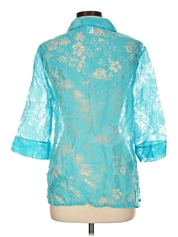Salon Studio by Haband 3/4 Sleeve Button-Down Shirt (view 2)