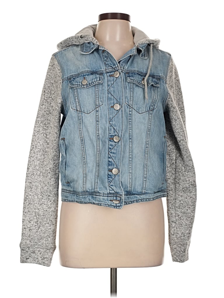 Pre-owned Aéropostale Denim Vest In Gray