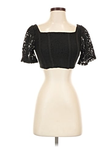 Zara W&B Collection Short Sleeve Top (view 1)