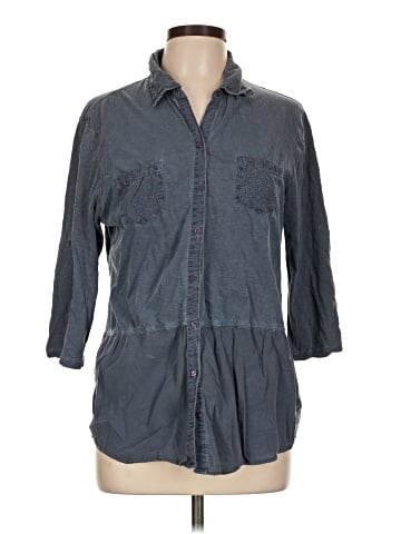 Style&Co 3/4 Sleeve Button-Down Shirt (view 1)