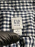 Gap Kids 100% Cotton Houndstooth Silver Long Sleeve Button-Down Shirt Size 6 - 7 - photo 3