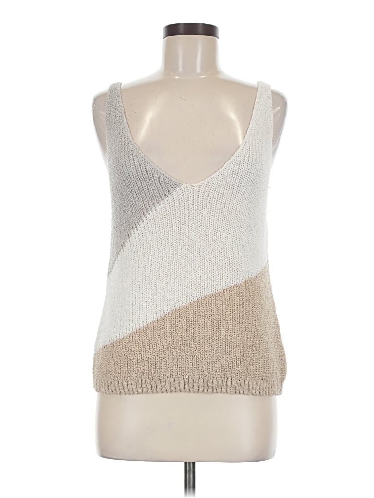 Pre-owned New In Sleeveless Top Silver Halter Neckline Tops