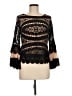 Venus 100% Polyester Black 3/4 Sleeve Blouse Size 8 - photo 1