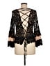 Venus 100% Polyester Black 3/4 Sleeve Blouse Size 8 - photo 2