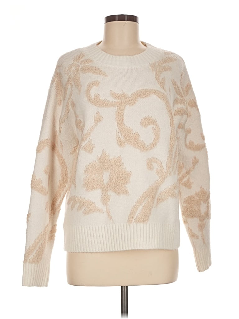 Pre-owned Cynthia Rowley Tjx Pullover Sweater In Ivory