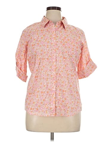 IZOD 3/4 Sleeve Button-Down Shirt (view 1)