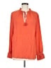 Ann Taylor 100% Polyester Orange Long Sleeve Blouse Size M - photo 1