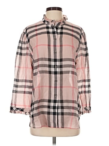 Burberry 3/4 Sleeve Button-Down Shirt (view 1)