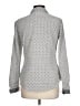 Zara Basic Polka Dots Gray Long Sleeve Blouse Size L - photo 2