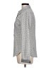 Zara Basic Polka Dots Gray Long Sleeve Blouse Size L - photo 5