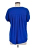Pleione 100% Polyester Blue Short Sleeve Blouse Size M - photo 2