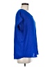 Pleione 100% Polyester Blue Short Sleeve Blouse Size M - photo 4