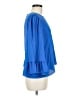 Zara Basic Blue 3/4 Sleeve Blouse Size M - photo 4