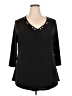 Notations Black 3/4 Sleeve T-Shirt Size 2X - photo 1