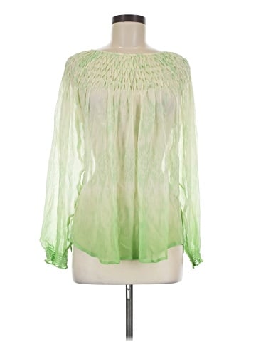 Sundance Long Sleeve Silk Top (view 1)