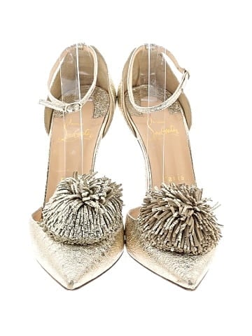 Christian Louboutin Platine Crinkled Tsarou 100mm Pumps (view 2)