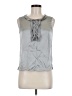 Talbots Silver Sleeveless Silk Top Size 8 Petite - photo 1