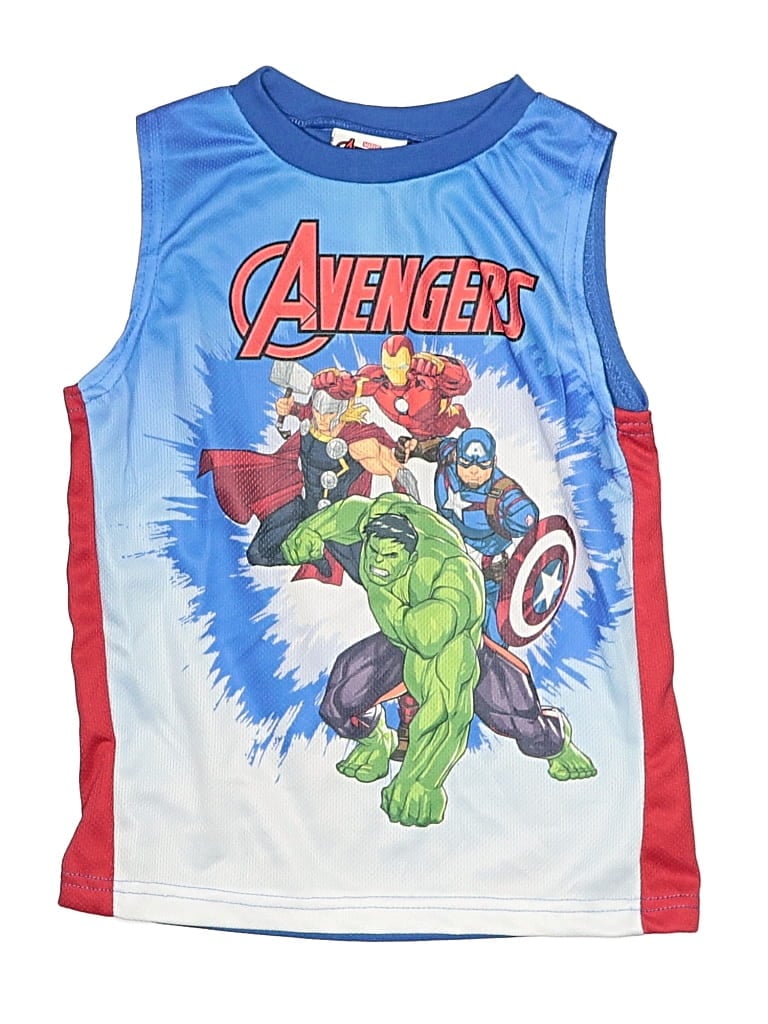 Pre-owned Marvel Kids' Sleeveless T-shirt In Blue