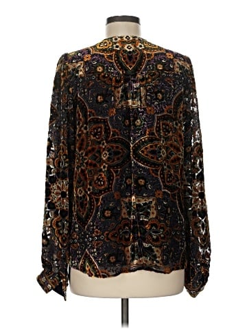 Hale Bob Long Sleeve Silk Top (view 2)