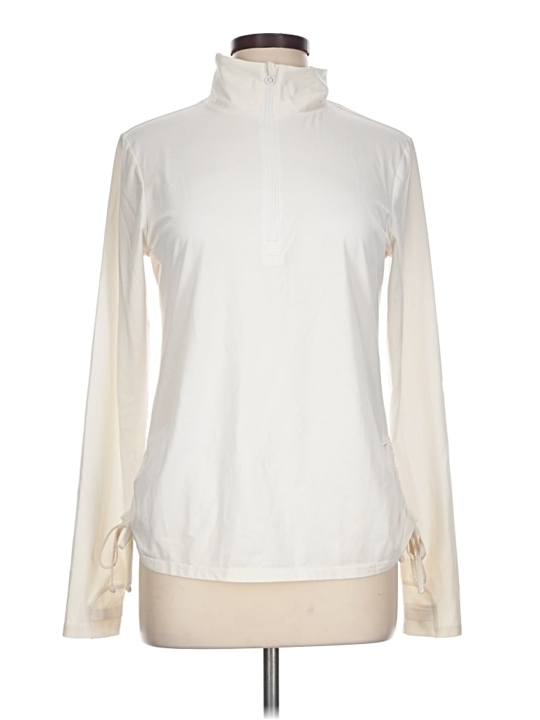 Pre-owned Layer 8 Long Sleeve Blouse In Ivory