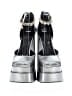 Versace 100% Leather Metallic Silver Heels Size EU (IT) 37 1/2 / US 7 1/2 - photo 2