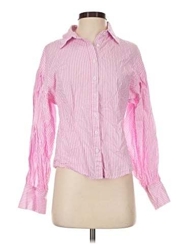 Aqua Long Sleeve Blouse (view 1)