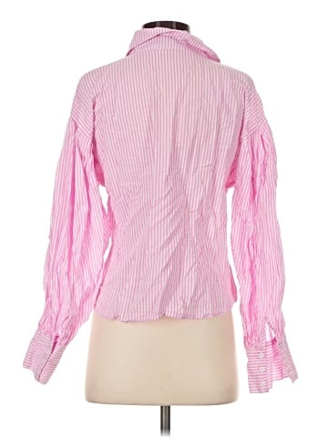 Aqua Long Sleeve Blouse (view 2)