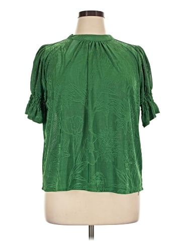 Greige Short Sleeve Blouse (view 1)