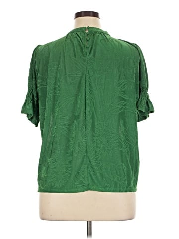 Greige Short Sleeve Blouse (view 2)