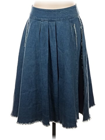 Blush Denim Skirt (view 1)