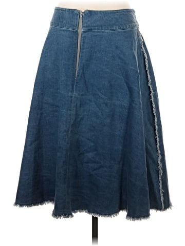 Blush Denim Skirt (view 2)