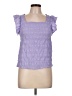 Shein Purple Short Sleeve Top Size L - photo 1