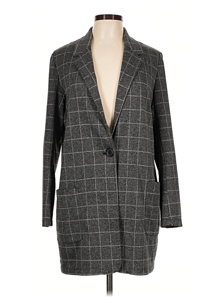 Pre-owned Max Studio Blazer Jacket In Gray