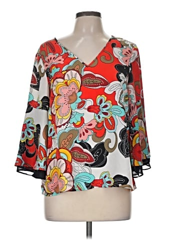 7th Avenue Design Studio New York & Company 3/4 Sleeve Blouse (view 1)