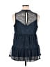 Torrid Blue Sleeveless Blouse Size 1X Plus (1) - photo 2