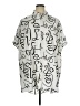Live 4 Truth 100% Polyester Print Silver Short Sleeve Blouse Size 1X - photo 1