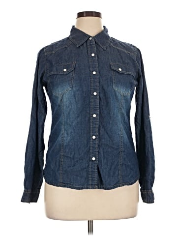 New Look Long Sleeve Button-Down Shirt (view 1)