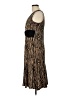 Perceptions 100% Polyester Animal Print Brown Casual Dress Size L - photo 5