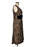 Perceptions 100% Polyester Animal Print Brown Casual Dress Size L - photo 4