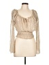 Necessary Objects Tan Long Sleeve Blouse Size L - photo 1