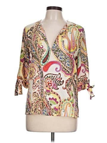 ETRO 3/4 Sleeve Silk Top (view 1)