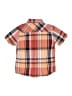 Gymboree 100% Cotton Plaid Orange Short Sleeve Button-Down Shirt Size 7 - 8 - photo 2