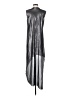 BCBGMAXAZRIA 100% Polyester Metallic Silver Cocktail Dress Size S - photo 2