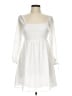 Francesca's 100% Polyester White Casual Dress Size L - photo 1