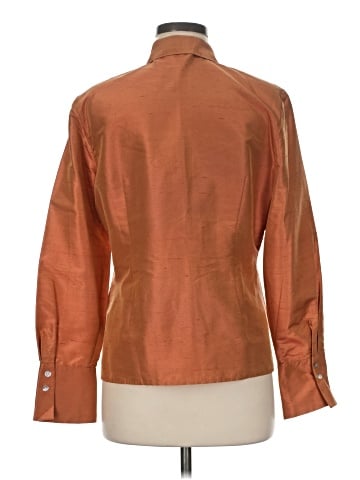 Worthington Long Sleeve Silk Top (view 2)