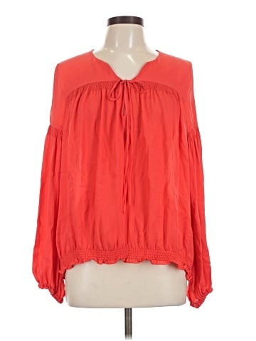 Haute Hippie Long Sleeve Silk Top (view 1)