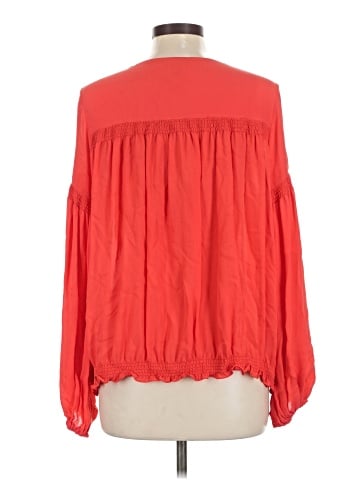 Haute Hippie Long Sleeve Silk Top (view 2)