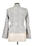Armani Collezioni 100% Polyester Tweed Gray Ivory Jacket Size 14 - photo 2