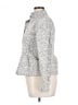 Armani Collezioni 100% Polyester Tweed Gray Ivory Jacket Size 14 - photo 5