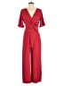 Harlyn 100% Polyester Solid Red Jumpsuit Size S - photo 1